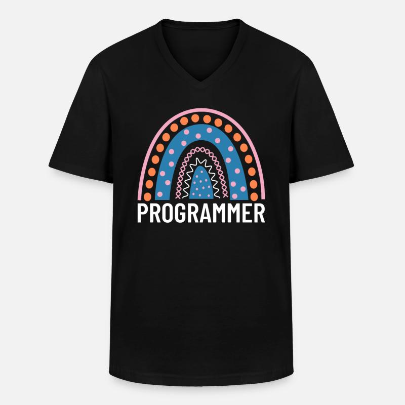 Conception de programmeur pour - T-shirt col V Homme - noir