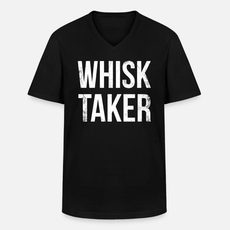 Schneebesenträger Für Bäcker Oder Backfans - Männer-T-Shirt mit V-Ausschnitt - Schwarz