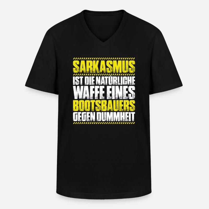 Bootsbauer Bootsbau Schiffbauer Schiffbau Boote - Männer-T-Shirt mit V-Ausschnitt - Schwarz
