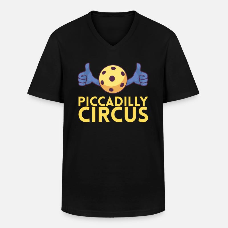 Piccadilly Circus Für Pickleball-spieler Oder - Männer-T-Shirt mit V-Ausschnitt - Schwarz