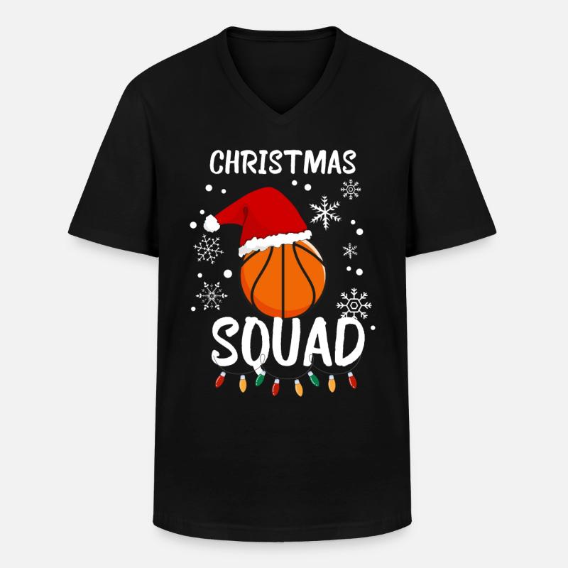 Weihnachtsmannschaft - Männer-T-Shirt mit V-Ausschnitt - Schwarz