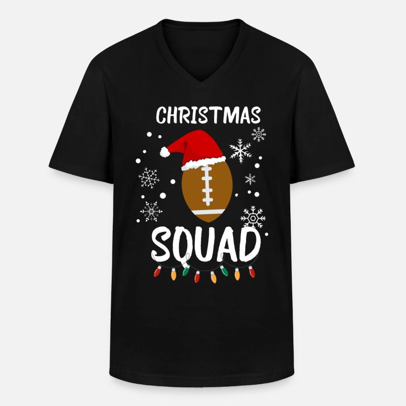 Weihnachtsmannschaft - Männer-T-Shirt mit V-Ausschnitt - Schwarz