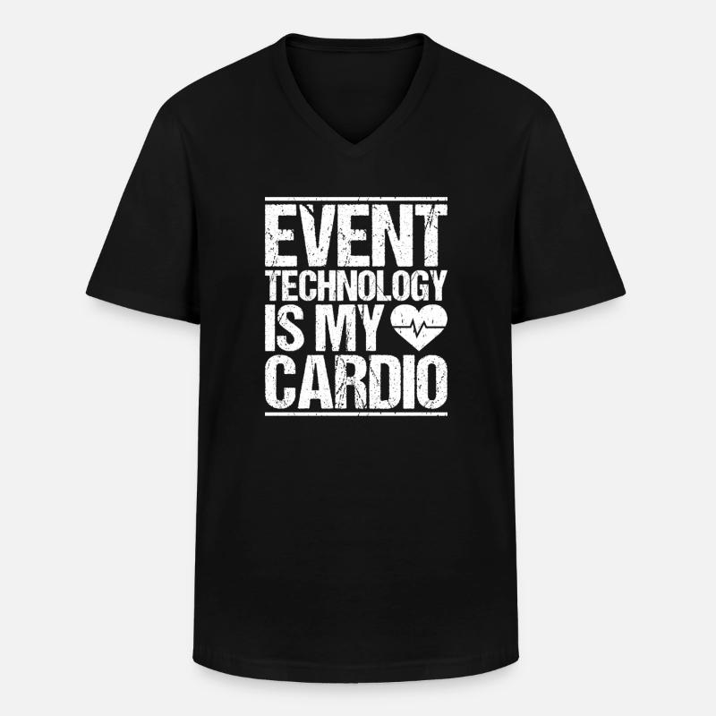 Veranstaltungstechniker Event Technician - Männer-T-Shirt mit V-Ausschnitt - Schwarz