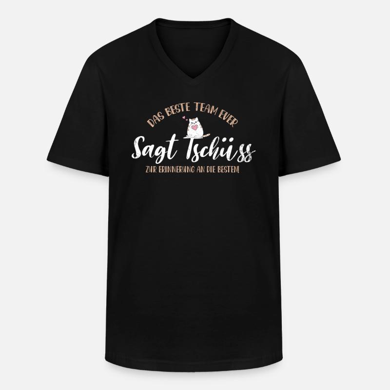 Tschüss vom Team, Abschied - Männer-T-Shirt mit V-Ausschnitt - Schwarz