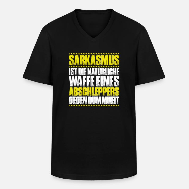 Abschlepper Abschleppdienst Tow Truck Driver - Männer-T-Shirt mit V-Ausschnitt - Schwarz