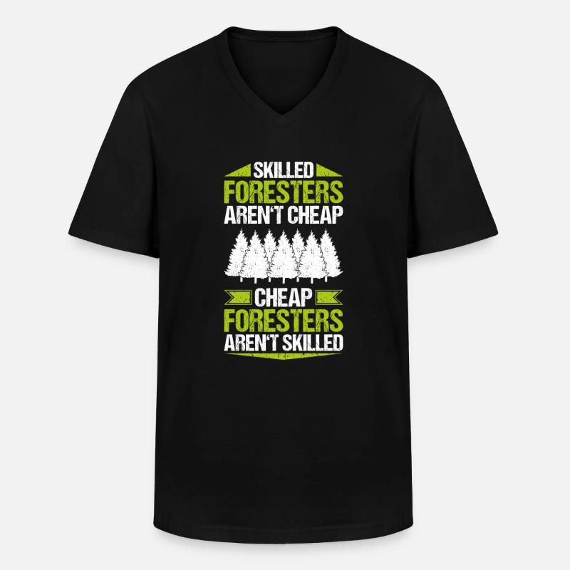Forester Forestry Forester Forest workers Forest - Men's V-Neck T-Shirt - black