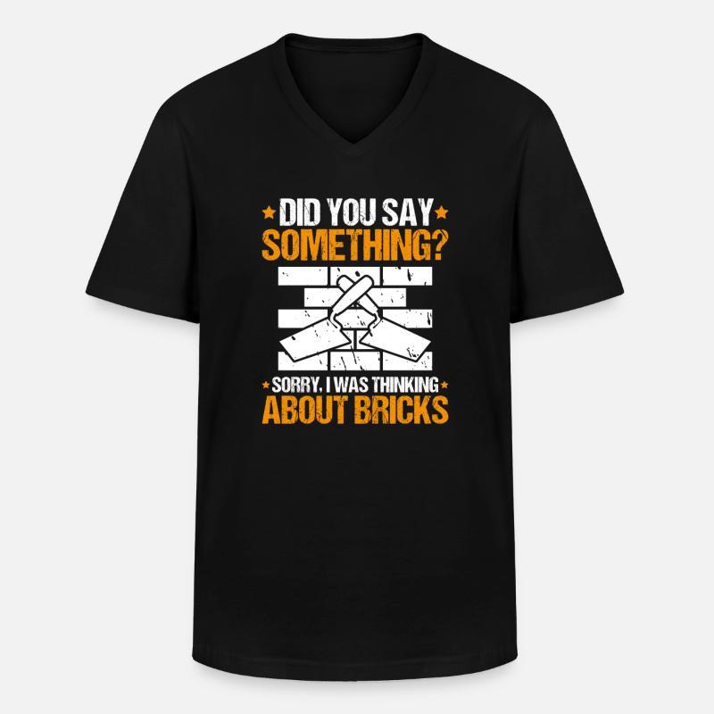 Master Masonry Masonry Bricklayer Mason - Men's V-Neck T-Shirt - black