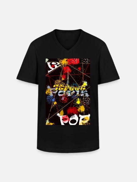 Paris Graf Street Art - Men's V-Neck T-Shirt - black