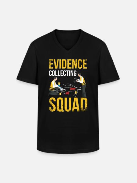 Evidence Collection Squad, Investigator - Men's V-Neck T-Shirt - black