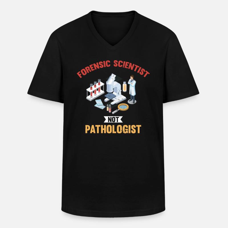 Forensiker, Kein Pathologe, Ermittler - Männer-T-Shirt mit V-Ausschnitt - Schwarz