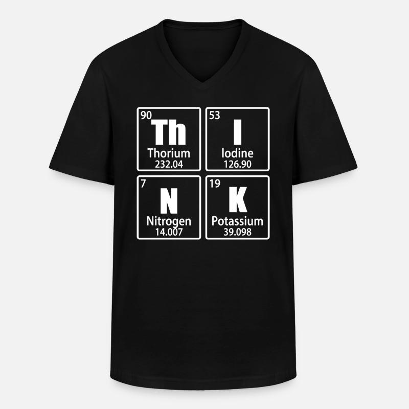 Think - Periodic Table Elements - Men's V-Neck T-Shirt - black