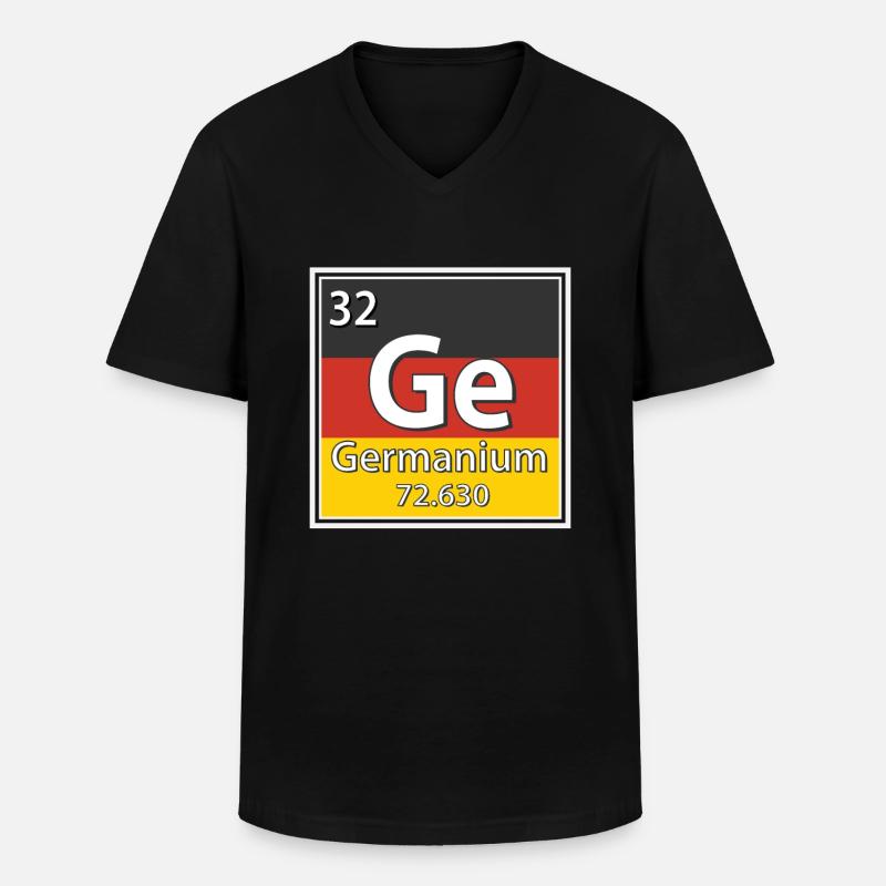 Periodensystem der Germanium-Elemente - Männer-T-Shirt mit V-Ausschnitt - Schwarz