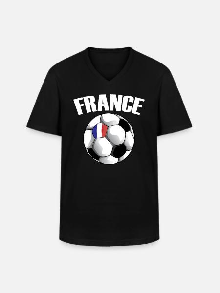 Frankreich Fußballfan - Männer-T-Shirt mit V-Ausschnitt - Schwarz