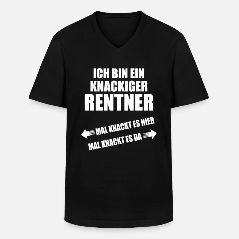 Renter - Männer-T-Shirt mit V-Ausschnitt - Schwarz