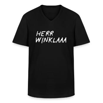 Her Winklaa - Männer-T-Shirt mit V-Ausschnitt - Schwarz - Vorne - AI Model Male 178 dark (178cm)