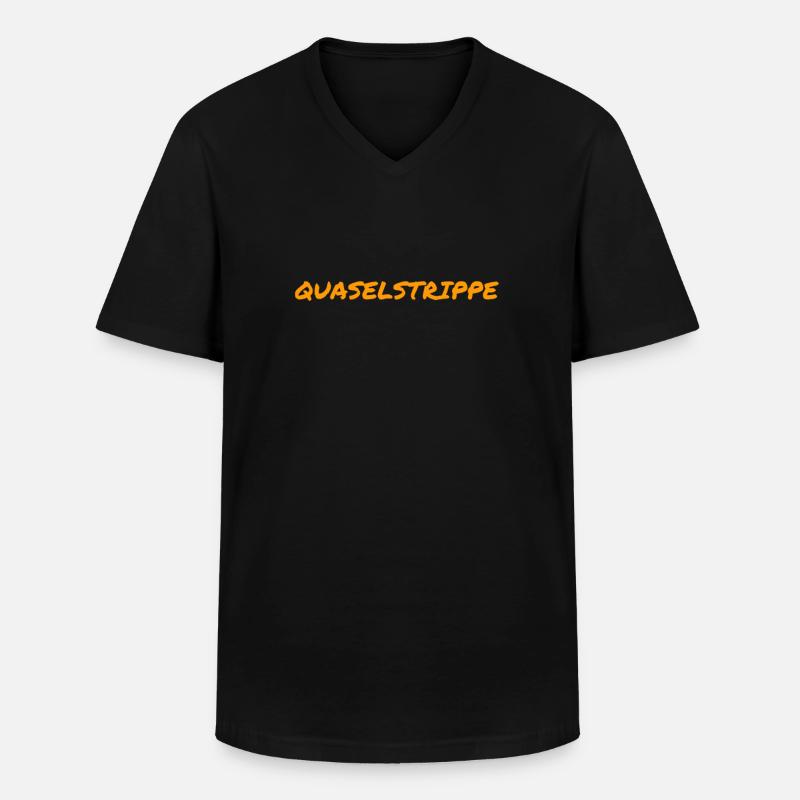 eine Quaselstrippe - Männer-T-Shirt mit V-Ausschnitt - Schwarz