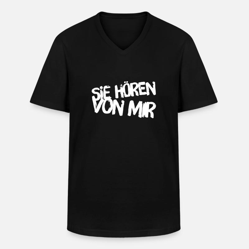 wir haben ein Problem - Männer-T-Shirt mit V-Ausschnitt - Schwarz