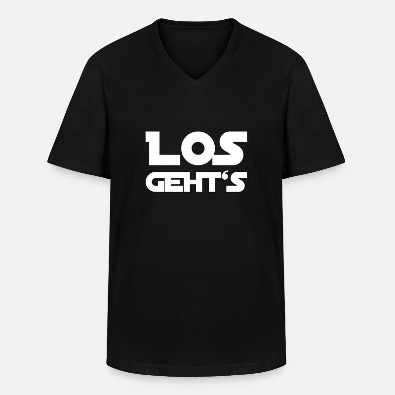 der Anfang - Männer-T-Shirt mit V-Ausschnitt - Schwarz