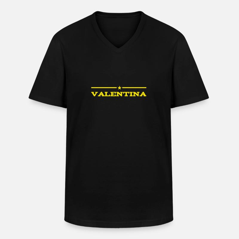 ich bin eine Valentinsfrau - Männer-T-Shirt mit V-Ausschnitt - Schwarz