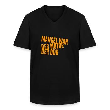 le moteur de la RDA - T-shirt col V Homme - noir - Devant - AI Model Male 178 dark (178cm)