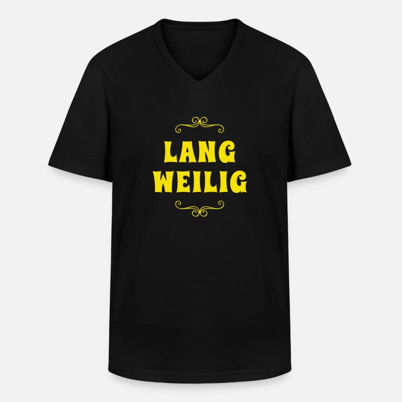 Langeweile - Männer-T-Shirt mit V-Ausschnitt - Schwarz
