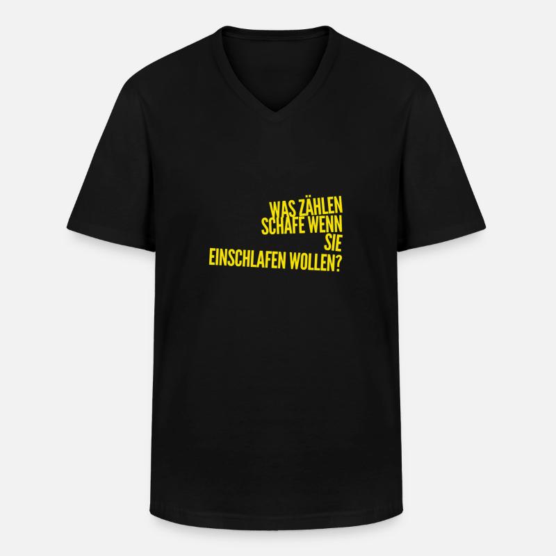Schlafschaf - Männer-T-Shirt mit V-Ausschnitt - Schwarz