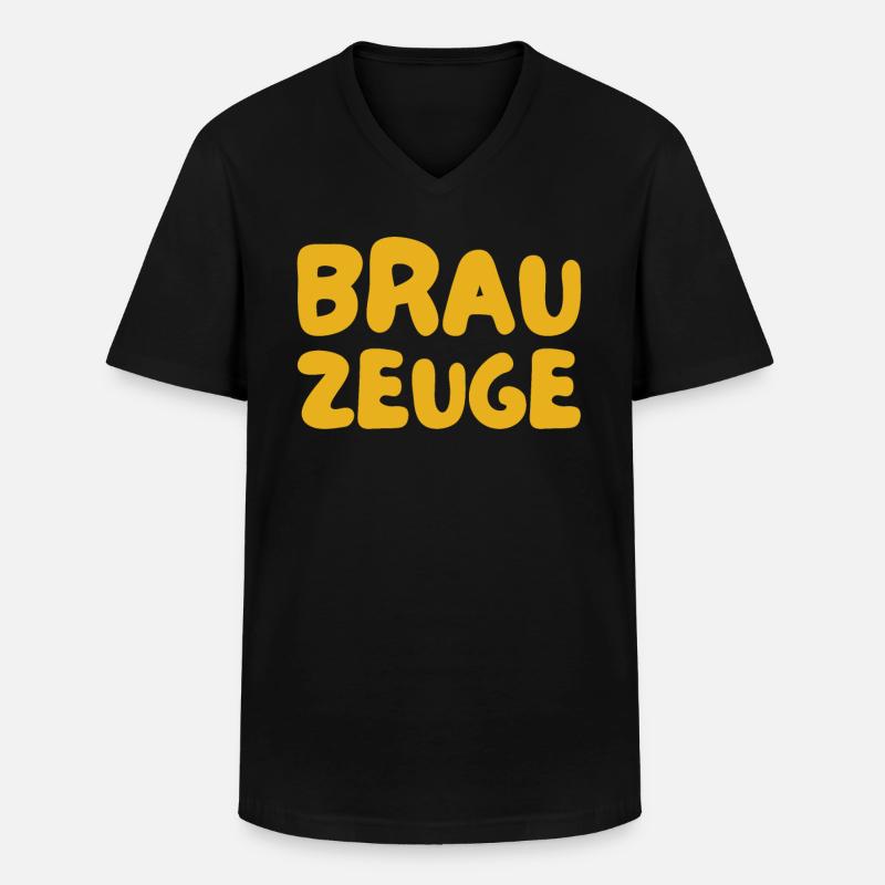 Brewman Beer Drinker - Männer-T-Shirt mit V-Ausschnitt - Schwarz