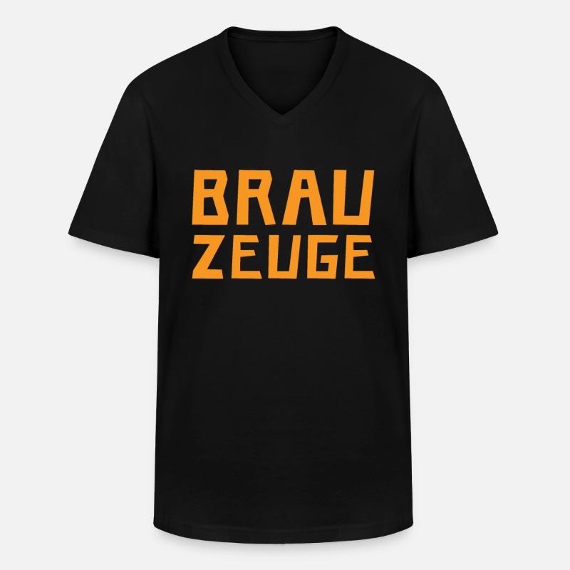 Brewman Beer Drinker - Männer-T-Shirt mit V-Ausschnitt - Schwarz