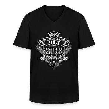 Juli 2013 Geburtstag Juli 2013 Juli - Männer-T-Shirt mit V-Ausschnitt - Schwarz - Vorne - AI Model Male 178 dark (178cm)