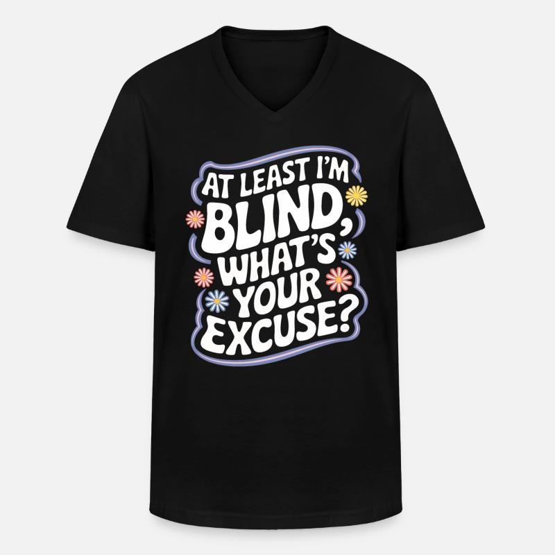 Blinde Blindheit Sehbehinderte Menschen - Männer-T-Shirt mit V-Ausschnitt - Schwarz