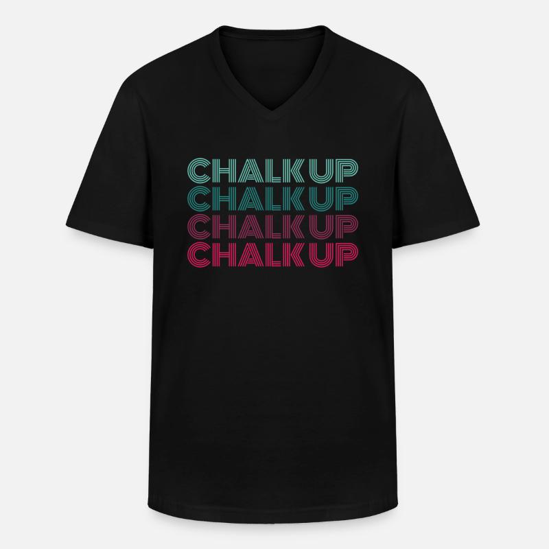Boulderer Chalk Up Bouldern - Männer-T-Shirt mit V-Ausschnitt - Schwarz
