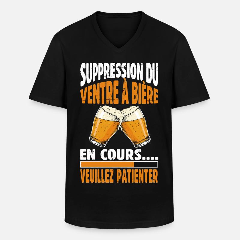Bierbauchentfernung Im Laufenden Humor - Männer-T-Shirt mit V-Ausschnitt - Schwarz