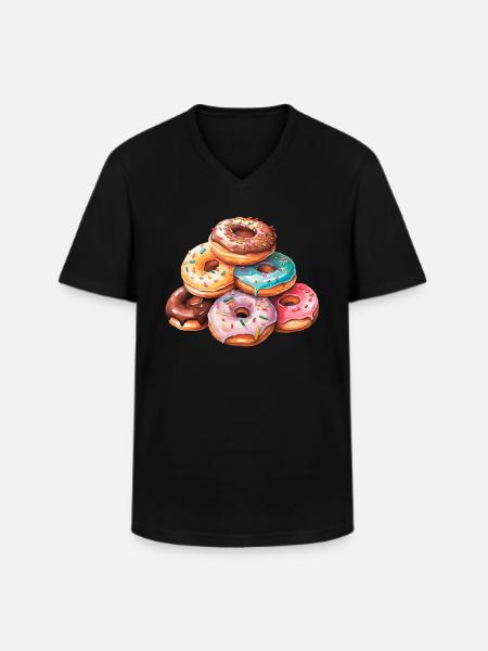 Berg Donuts | Donut Mountain - Men's V-Neck T-Shirt - black