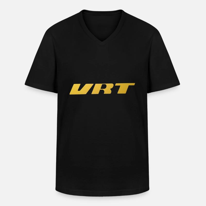 VRT - Männer-T-Shirt mit V-Ausschnitt - Schwarz