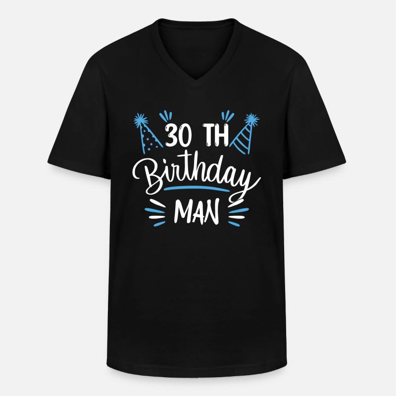 30 anni - regalo di compleanno 30 anni - Maglietta da uomo classica con scollo a V - nero