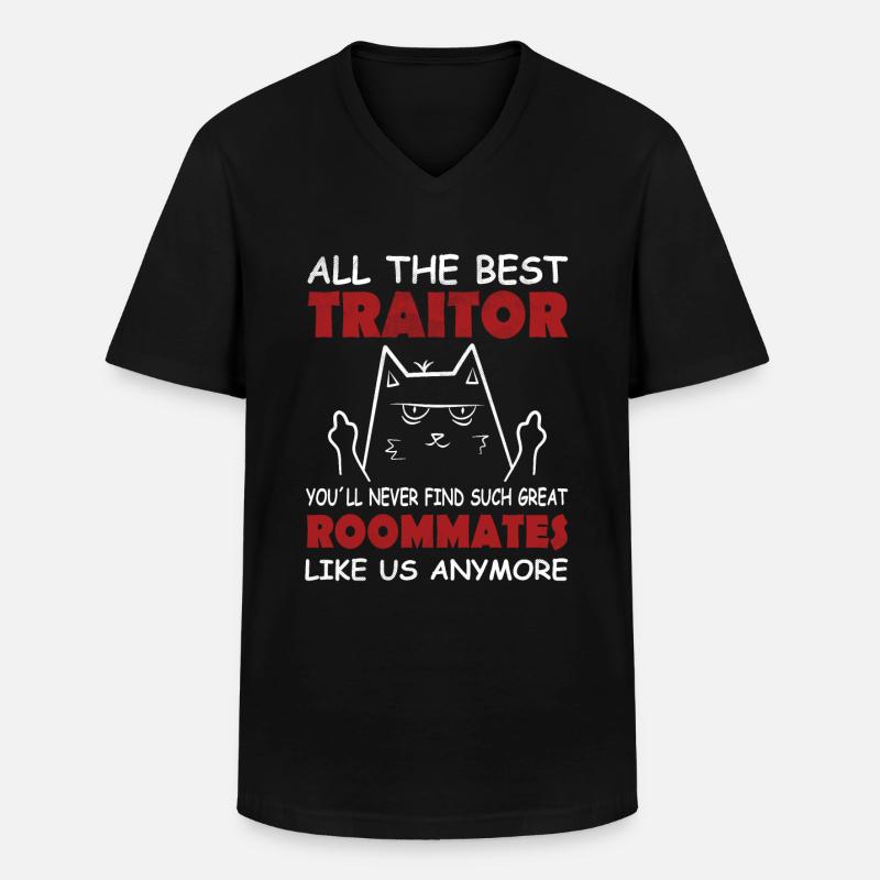 Mitbewohner Wohngemeinschaft Abschied - Männer-T-Shirt mit V-Ausschnitt - Schwarz
