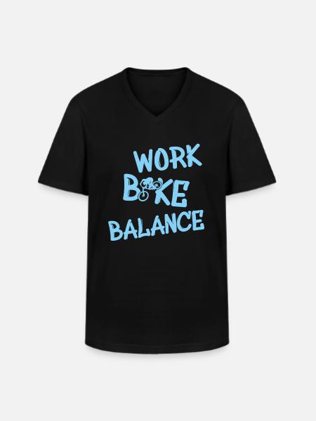 work bike balance - Männer-T-Shirt mit V-Ausschnitt - Schwarz