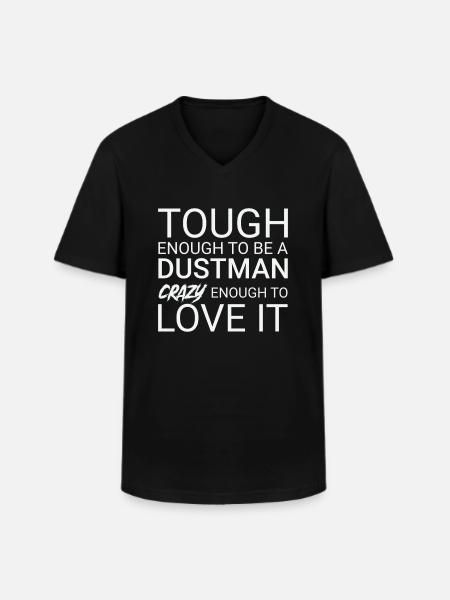 Dustman Crazy - Men's V-Neck T-Shirt - black