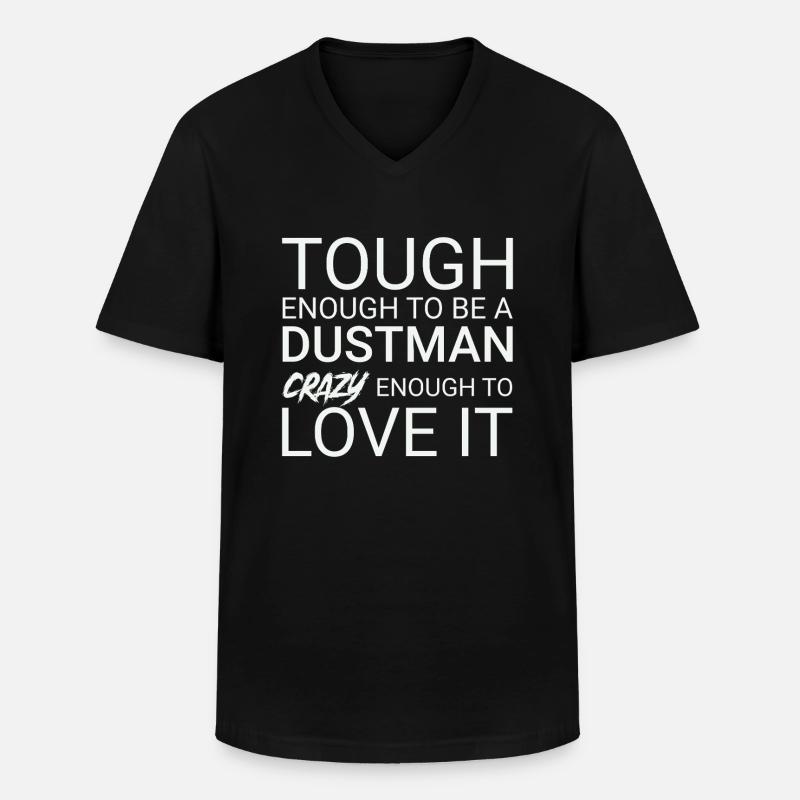 Dustman Crazy - Männer-T-Shirt mit V-Ausschnitt - Schwarz