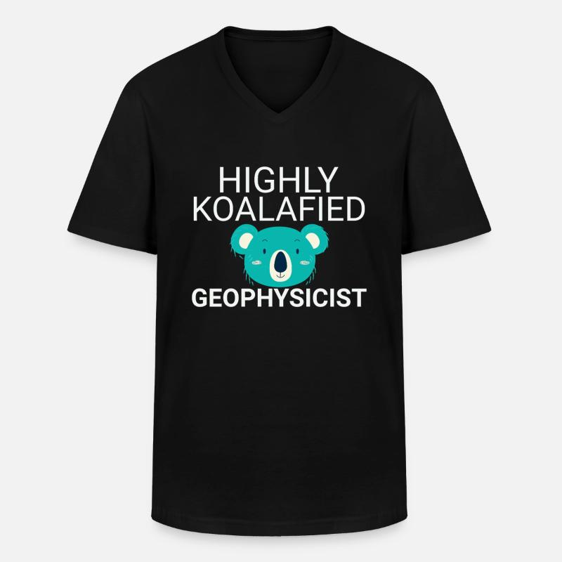 Geophysicist Koalafied Geophysics - Männer-T-Shirt mit V-Ausschnitt - Schwarz