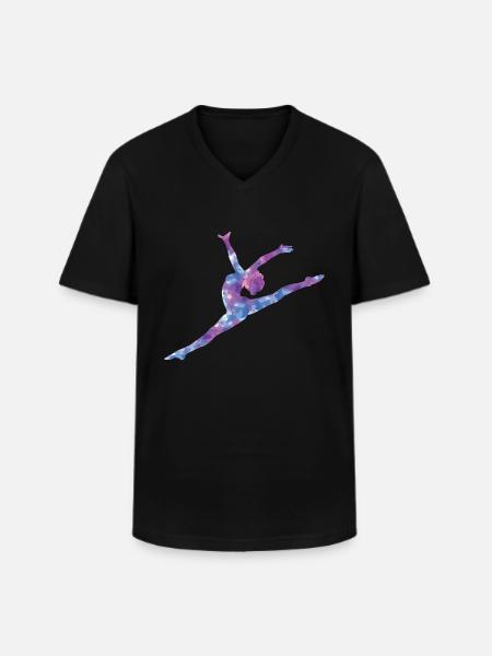 do gymnastics - Men's V-Neck T-Shirt - black