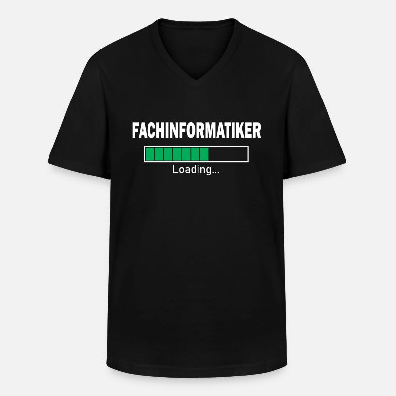 Fachinformatiker loading Programmierer Informatik - Männer-T-Shirt mit V-Ausschnitt - Schwarz