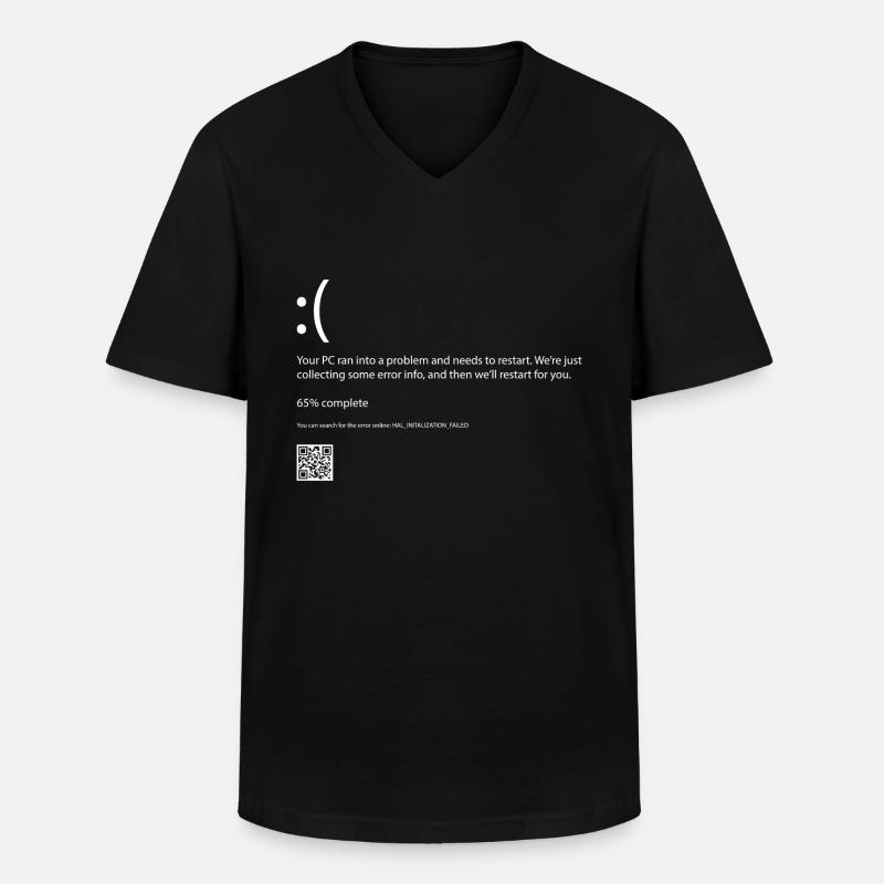 Fehlercode Computer - Männer-T-Shirt mit V-Ausschnitt - Schwarz