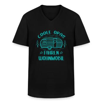 Coole Opas fahren Wohnmobil - Männer-T-Shirt mit V-Ausschnitt - Schwarz - Vorne - AI Model Male 178 dark (178cm)