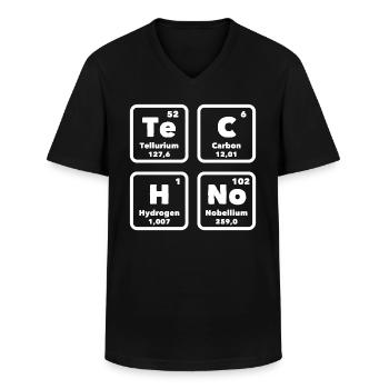 Raver Chemistry - Men's V-Neck T-Shirt - black - Front - AI Model Male 178 dark (178cm)
