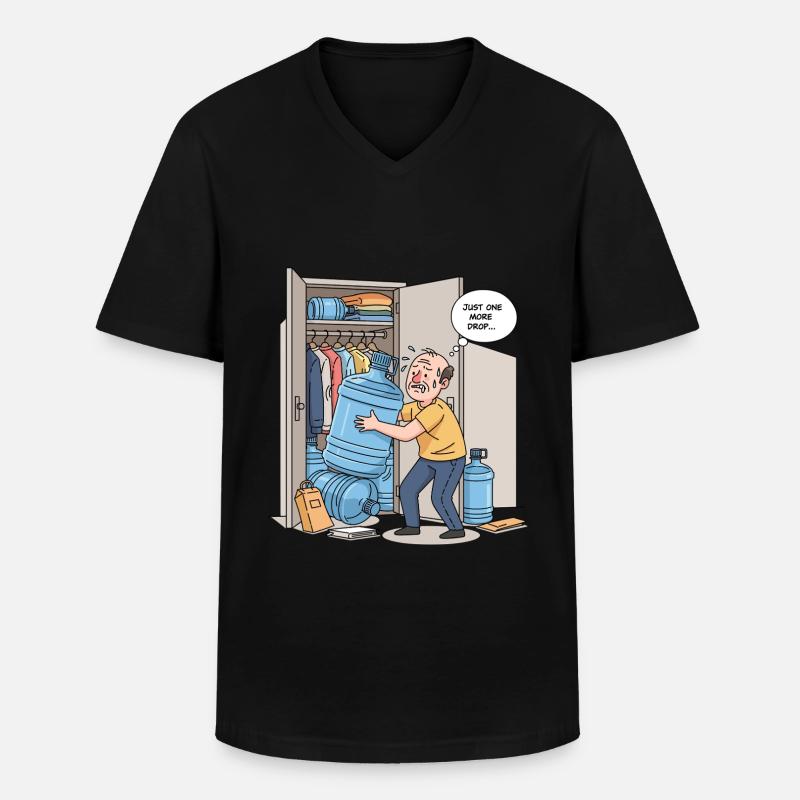 Nur ein weiterer Tropfen... - Männer-T-Shirt mit V-Ausschnitt - Schwarz