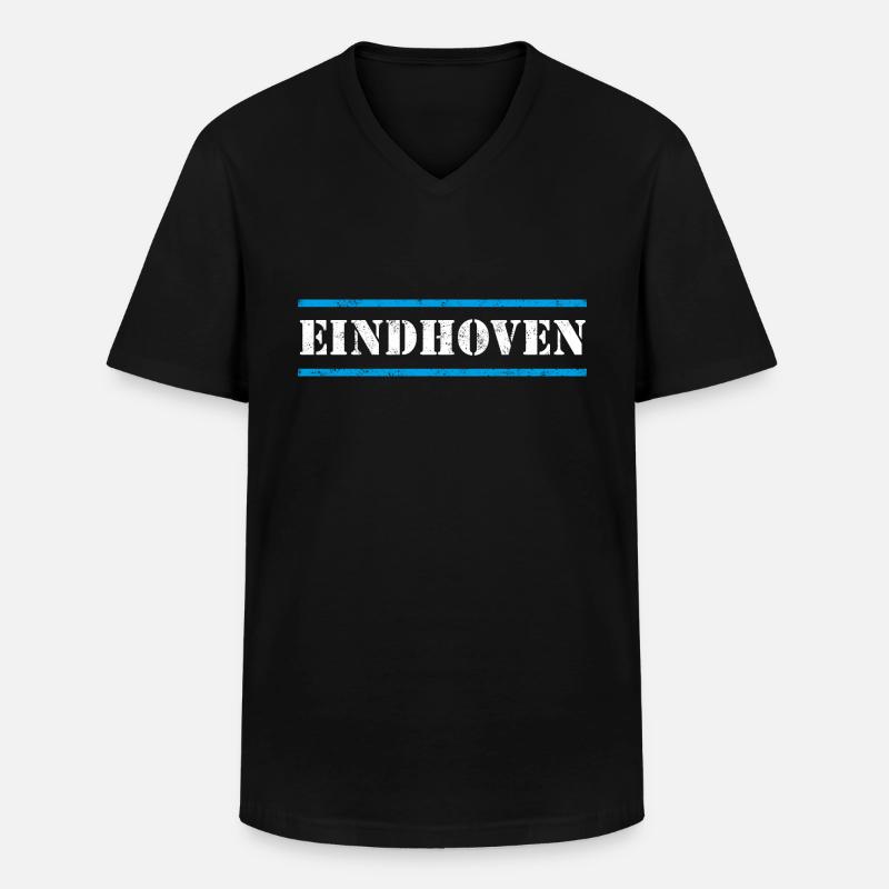 Eindhoven - Männer-T-Shirt mit V-Ausschnitt - Schwarz