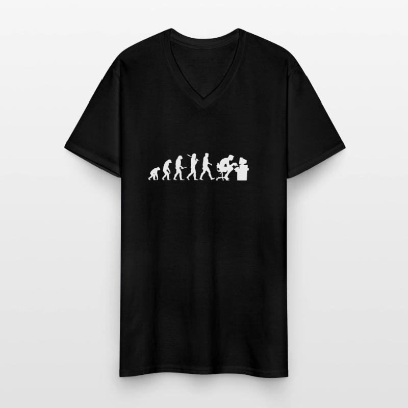 Evolution Computer Nerd! PC Nerd! IT! Technology! Men's V-Neck T-Shirt