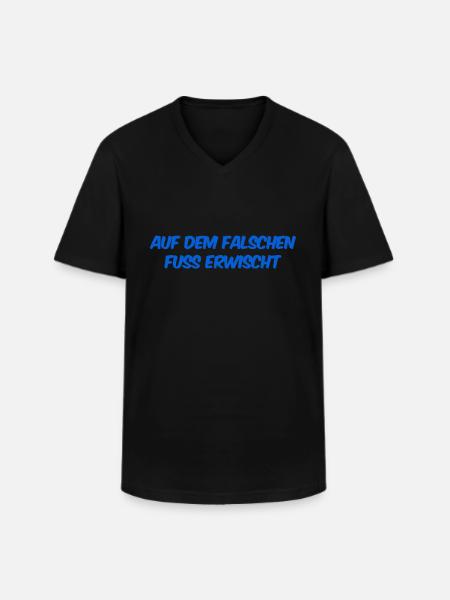 das kam unerwartet - Männer-T-Shirt mit V-Ausschnitt - Schwarz