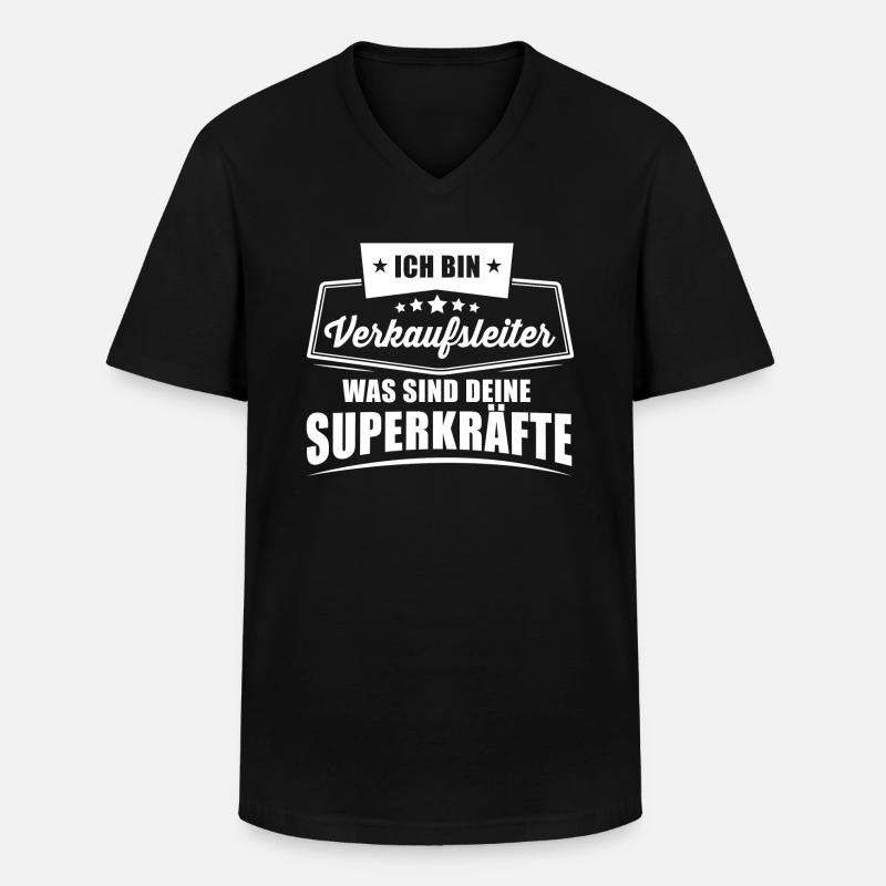 Verkaufsleiter - Männer-T-Shirt mit V-Ausschnitt - Schwarz